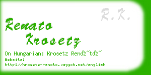 renato krosetz business card